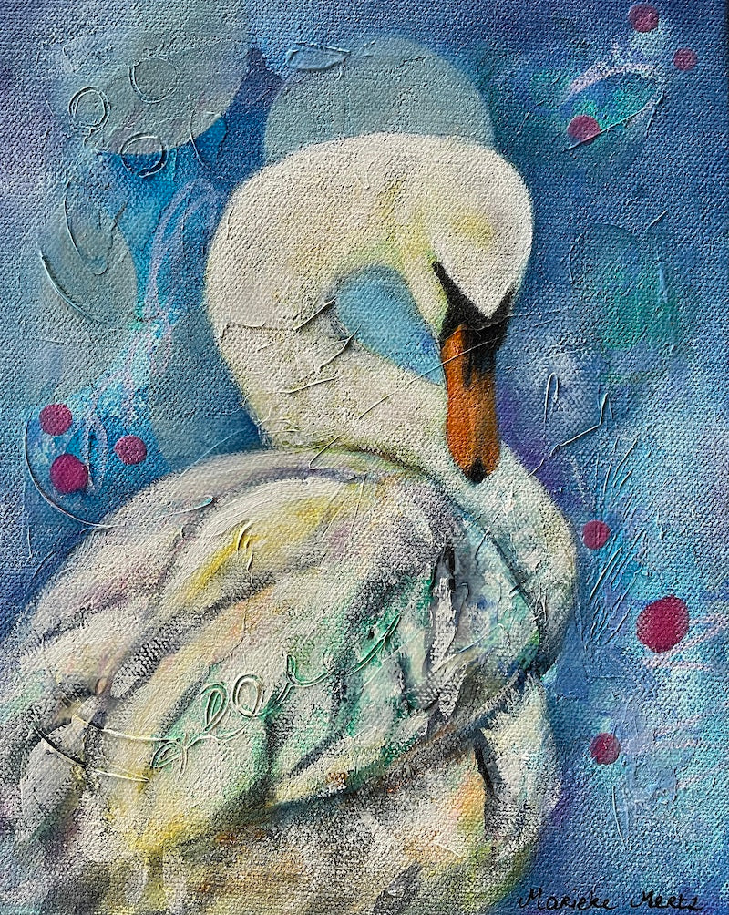 Gift of Grace Swan Painting - Marieke Mertz