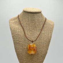 Load image into Gallery viewer, Glass Pendant with Leather Cord
