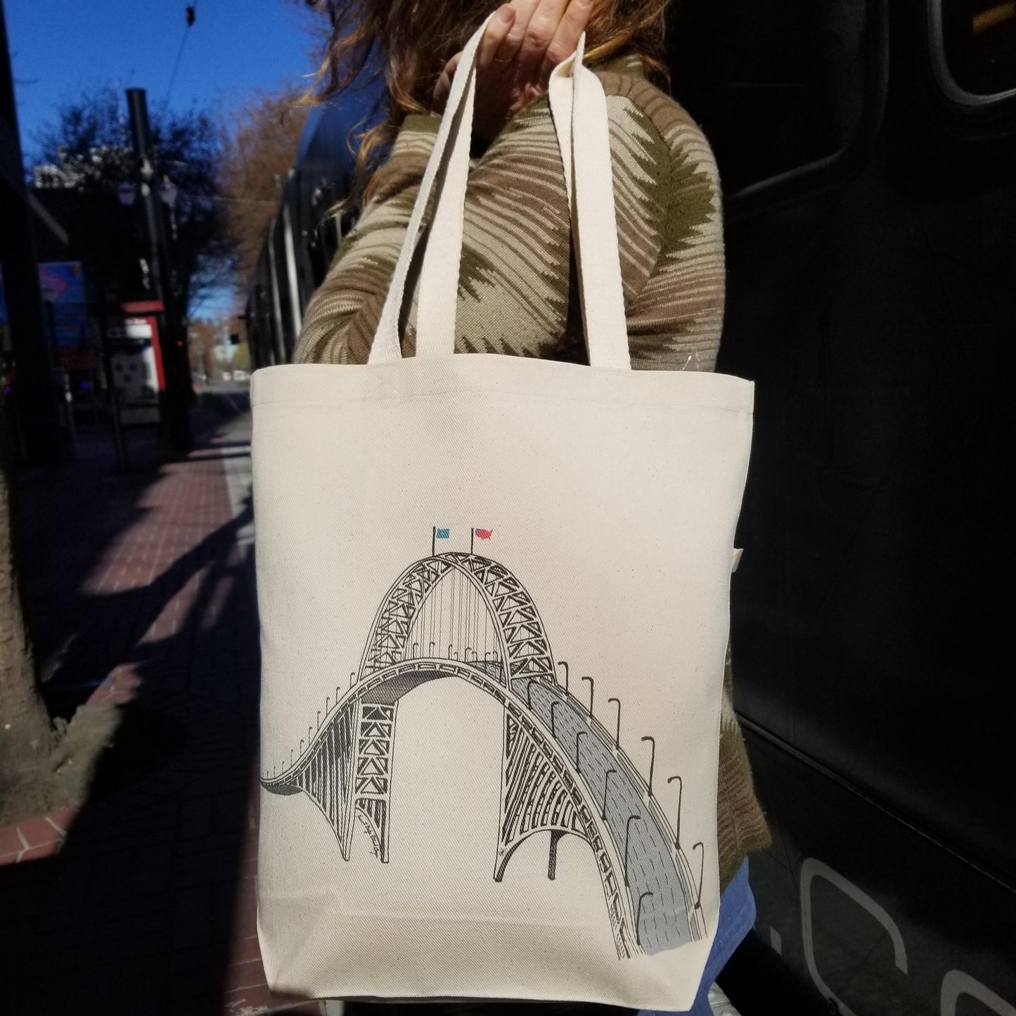 Fremont Bridge Canvas Shoulder Bag