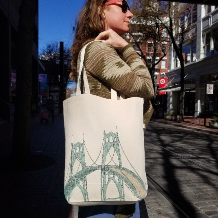 St. Johns Bridge Canvas Shoulder Bag