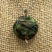 Load image into Gallery viewer, Color Glass Pendant with Silver Chain
