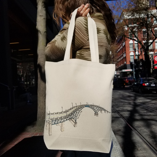 Ross Island Bridge Canvas Shoulder Bag