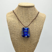 Load image into Gallery viewer, Glass Pendant with Leather Cord

