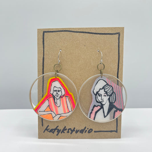 Ink Portrait earrings