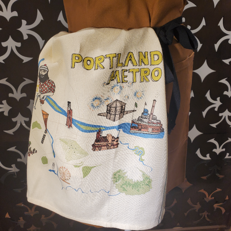 Portland Metro Map Kitchen Towel