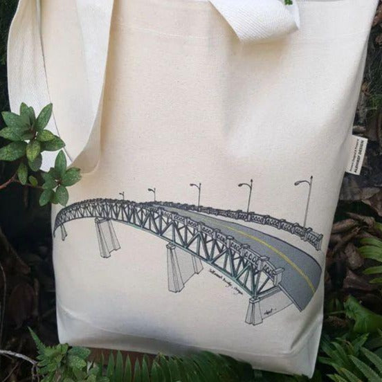 Old Sellwood Bridge Portland Oregon Canvas Shoulder Bag