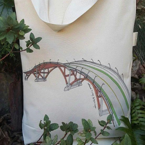 Sellwood Bridge Portland Oregon Canvas Shoulder Bag
