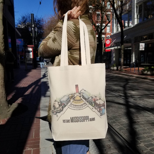 Historic Mississippi Avenue Canvas Shoulder Bag 