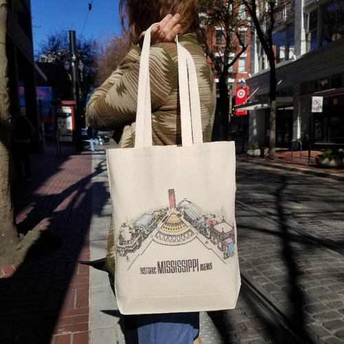 Historic Mississippi Avenue Canvas Shoulder Bag 