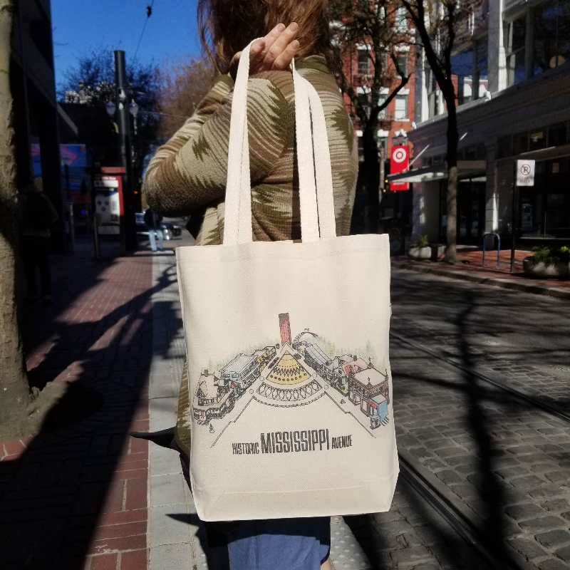 Historic Mississippi Avenue Canvas Shoulder Bag 