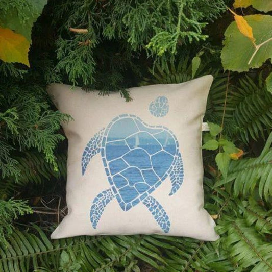 Sea Turtle Canvas Pillow Case