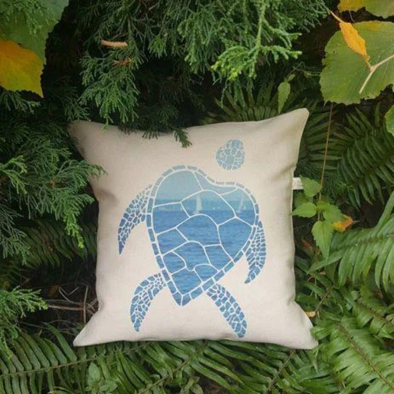 Sea Turtle Canvas Pillow Case