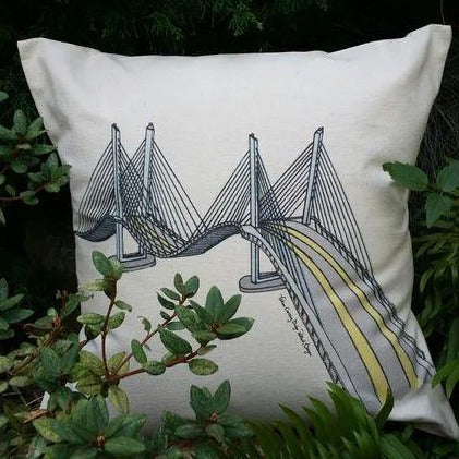 Tilikum Crossing Bridge of the People Portland Oregon Canvas Pillow Case