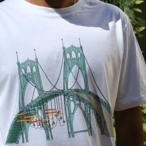 Greenpeace Activists on St. Johns Portland Oregon Bridge T-Shirt